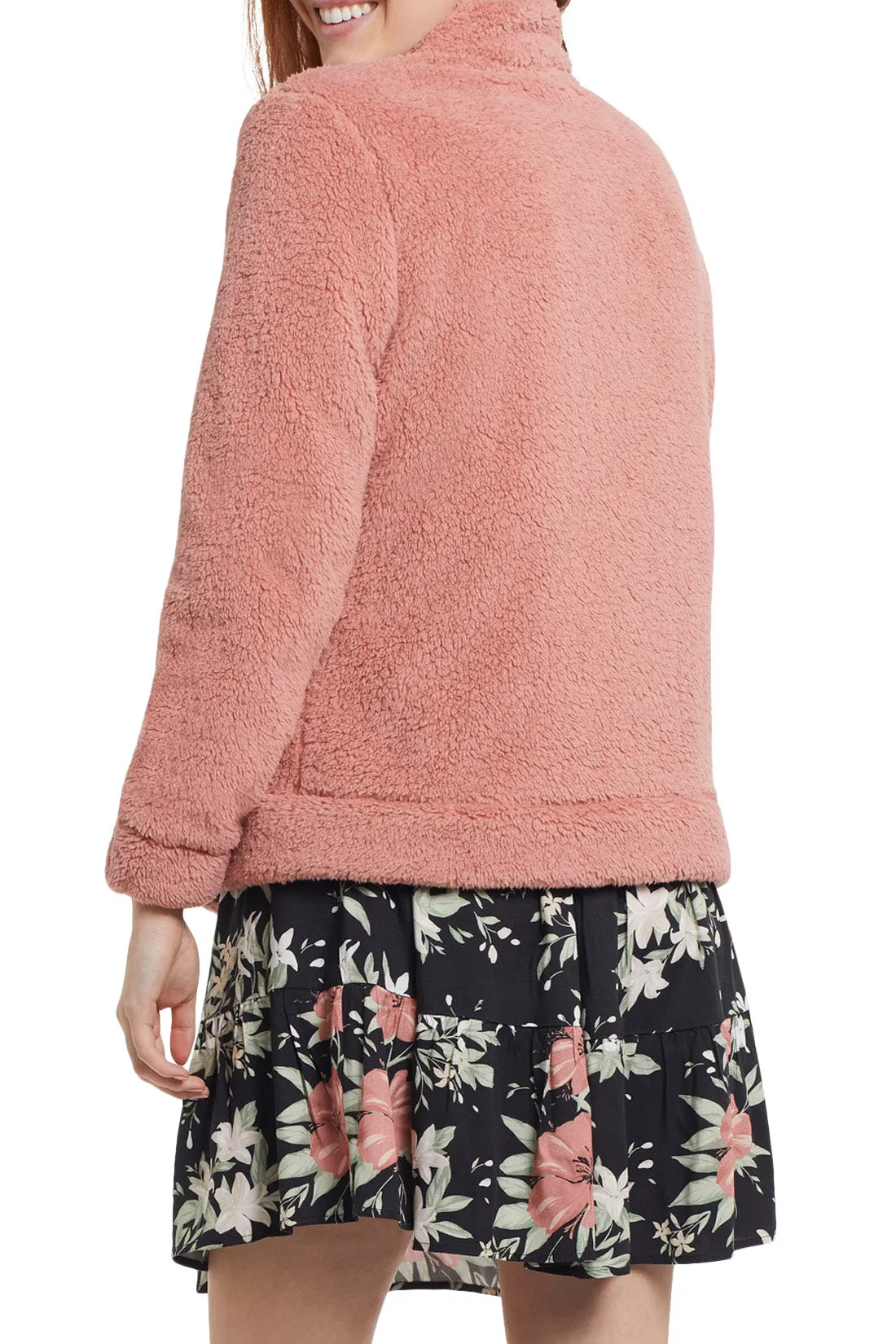 Tribal Mock Neck Zip Up Jacket