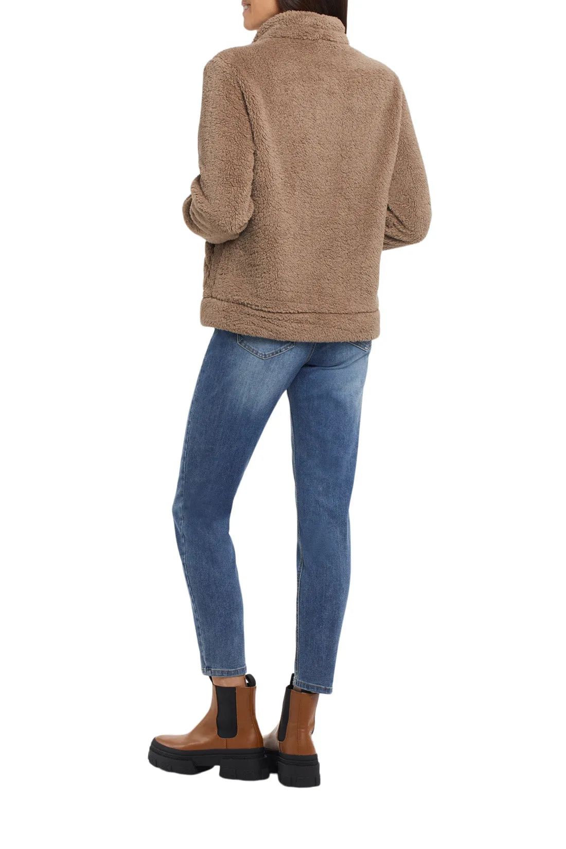 Tribal Mock Neck Zip Up Jacket