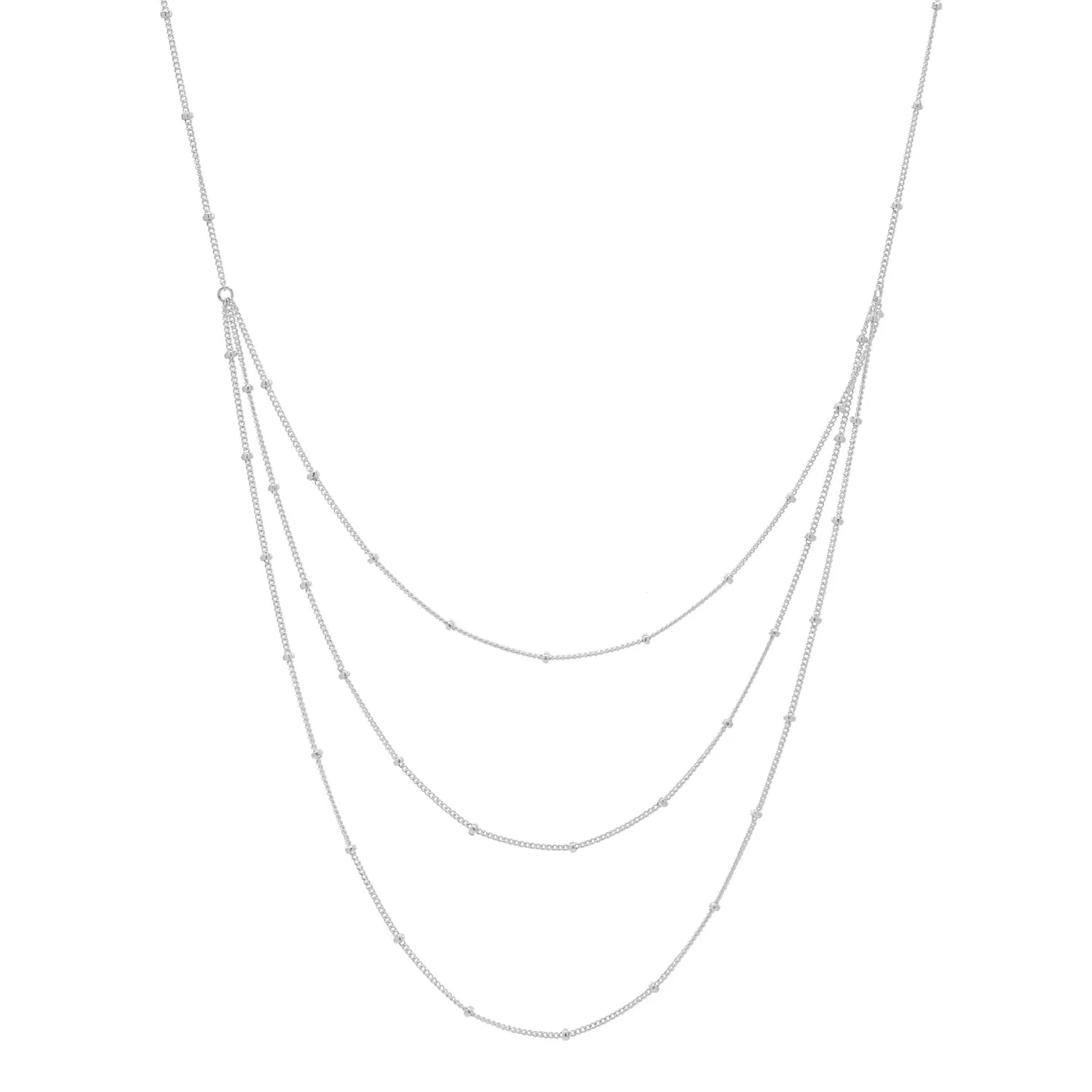 Triple Layer Ball Chain Necklace