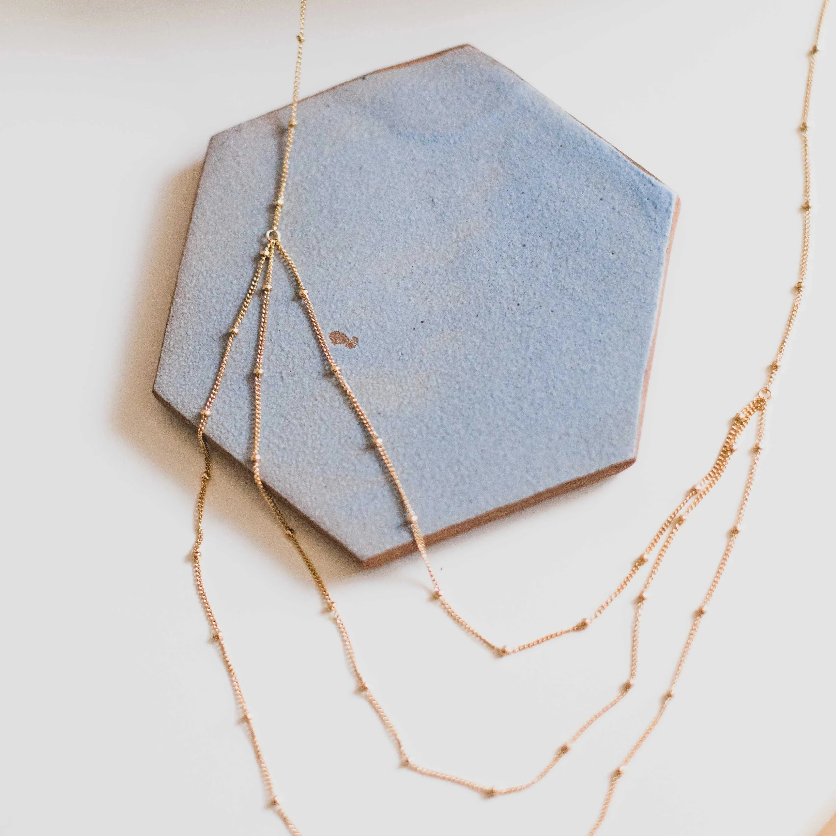 Triple Layer Ball Chain Necklace