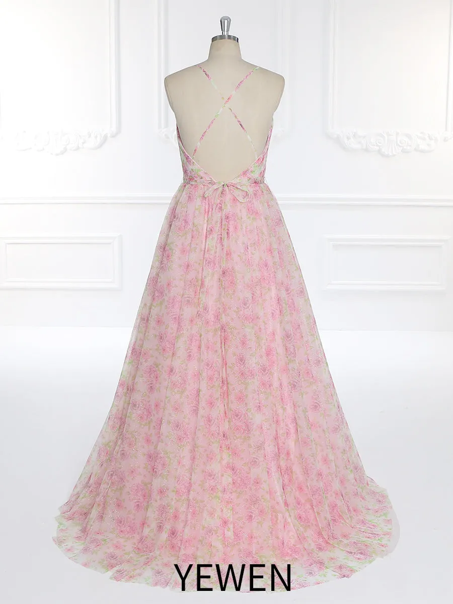 Tulle Slip Fairy Dress Maxi Prom Dress for woman Flower Holiday Photography Dress