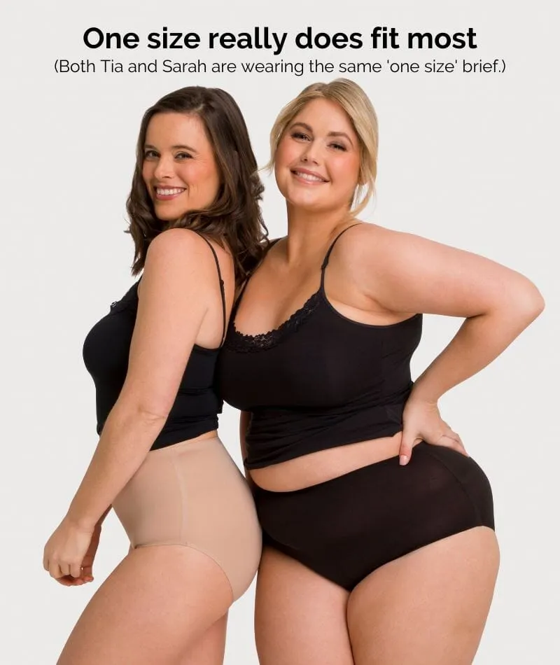 Underbliss Invisibliss No Show Seamless Full Brief 2 Pack - Nude