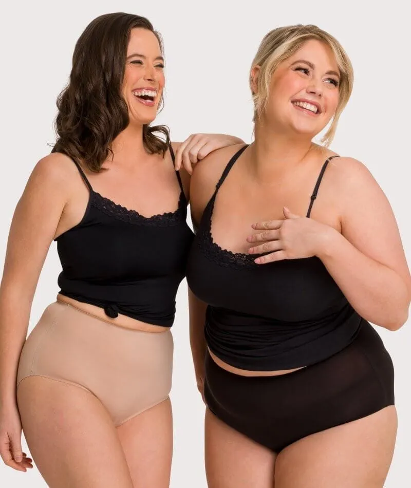 Underbliss Invisibliss No Show Seamless Full Brief 2 Pack - Nude