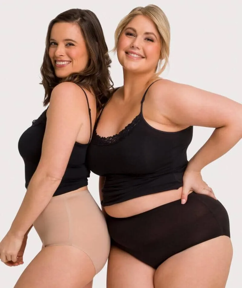 Underbliss Invisibliss No Show Seamless Full Brief 2 Pack - Nude