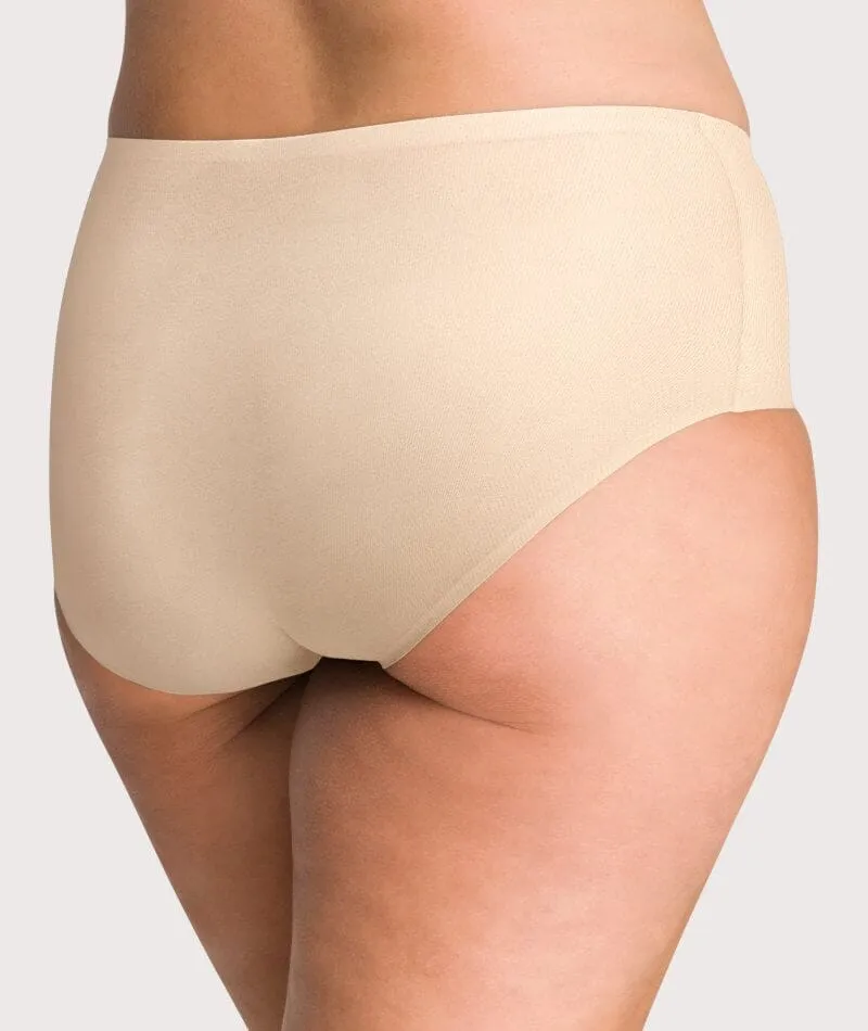 Underbliss Invisibliss No Show Seamless Full Brief 2 Pack - Nude