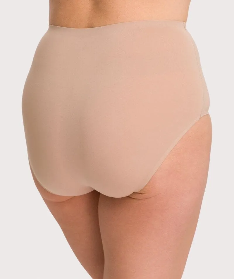 Underbliss Invisibliss No Show Seamless Full Brief 2 Pack - Nude