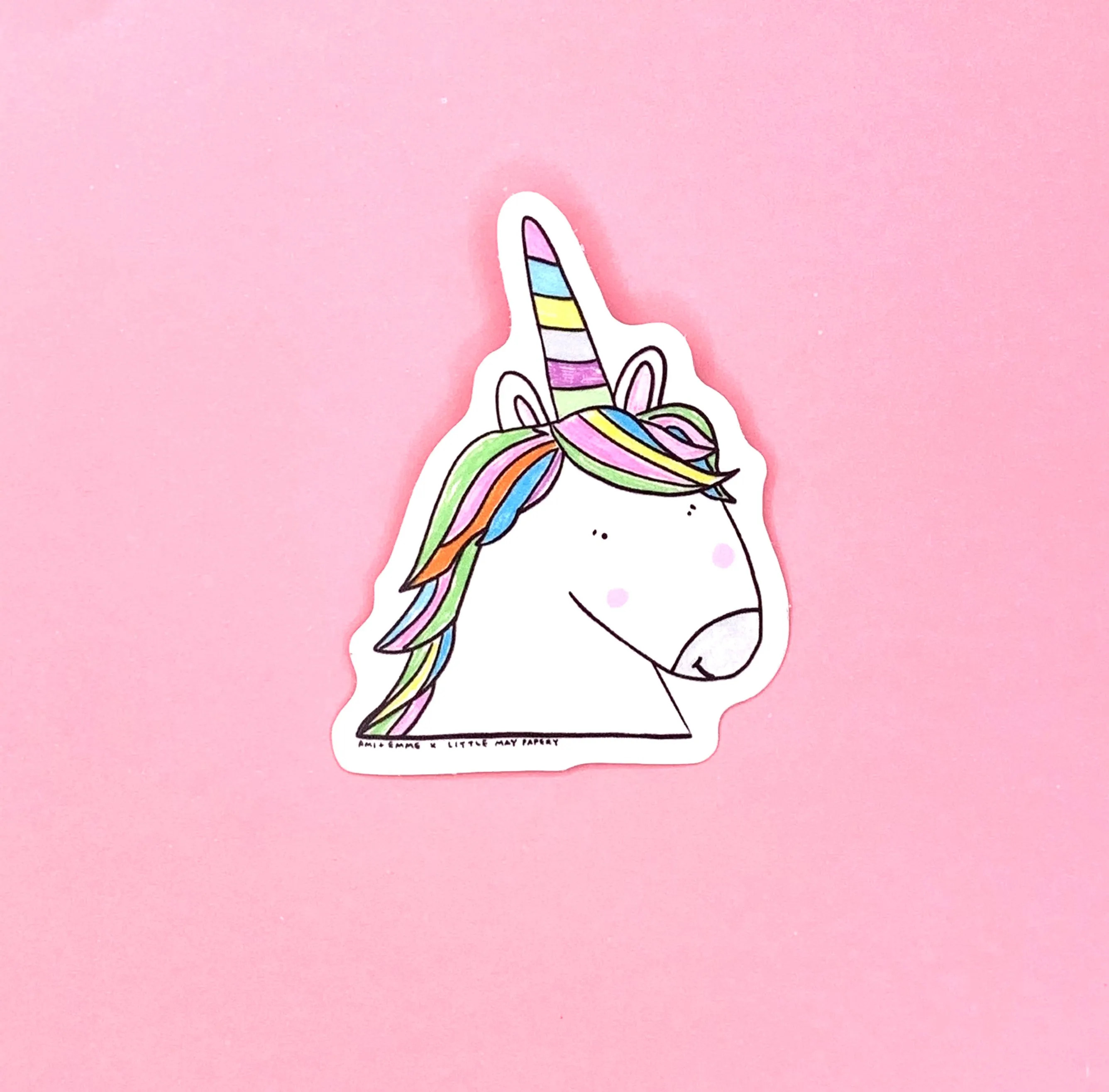Unicorn Vinyl Sticker (Ami   Emme Collab)