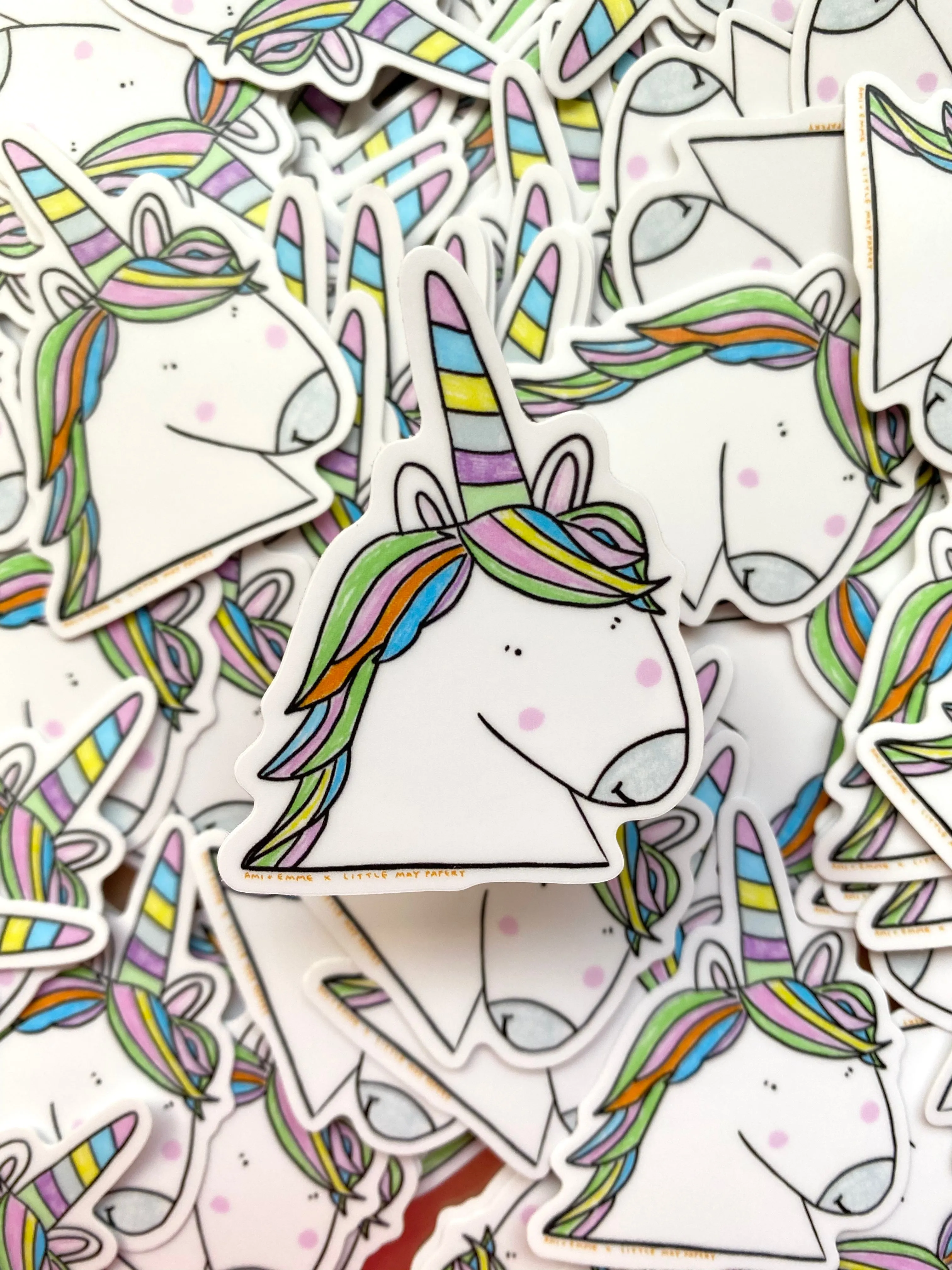 Unicorn Vinyl Sticker (Ami   Emme Collab)