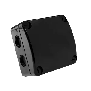 Unicrimp QOE8553BLKF 85mmx85mmx52mm IP66 Furnished Enclosure with 4x3 Way Lever Connectors - Black