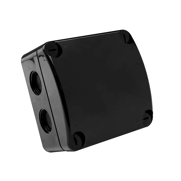 Unicrimp QOE8553BLKF 85mmx85mmx52mm IP66 Furnished Enclosure with 4x3 Way Lever Connectors - Black