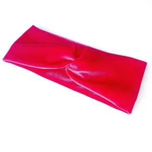 Velvet Twist Headband - Neon Pink