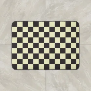 Vintage Checkered Bathmat