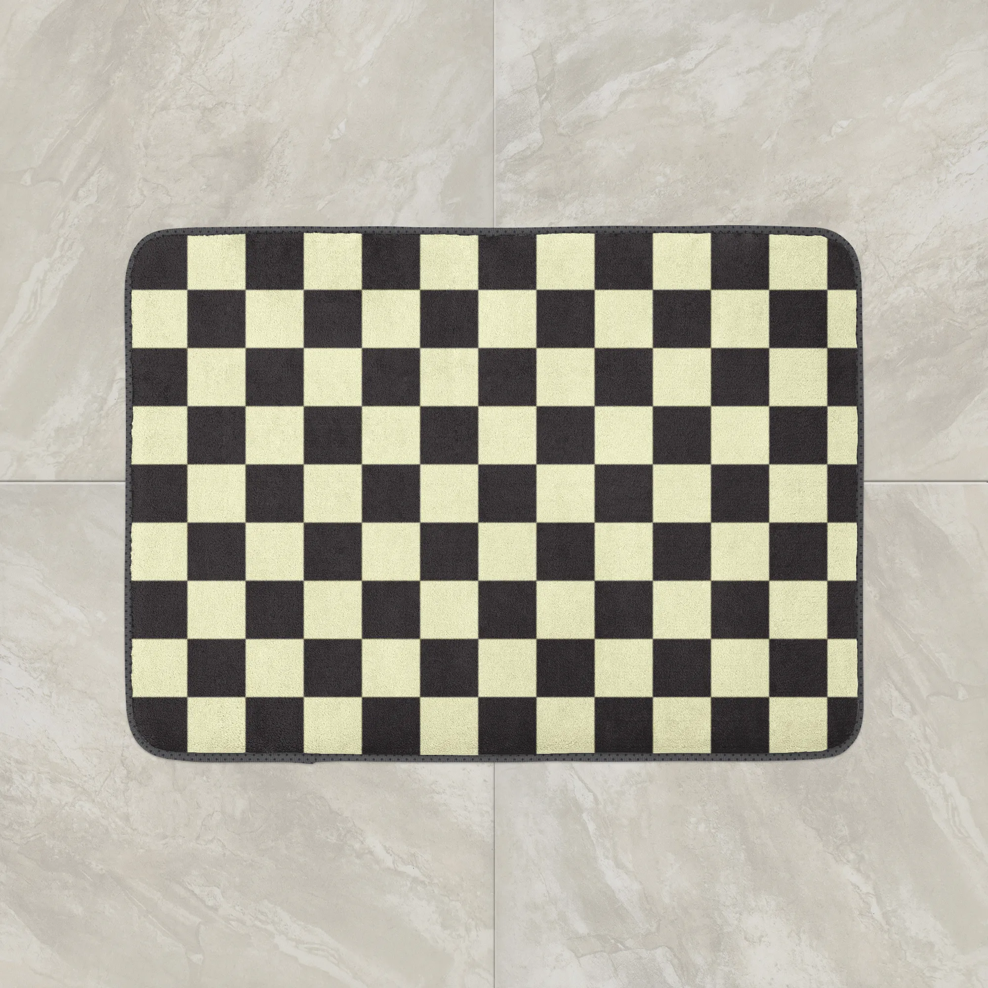 Vintage Checkered Bathmat