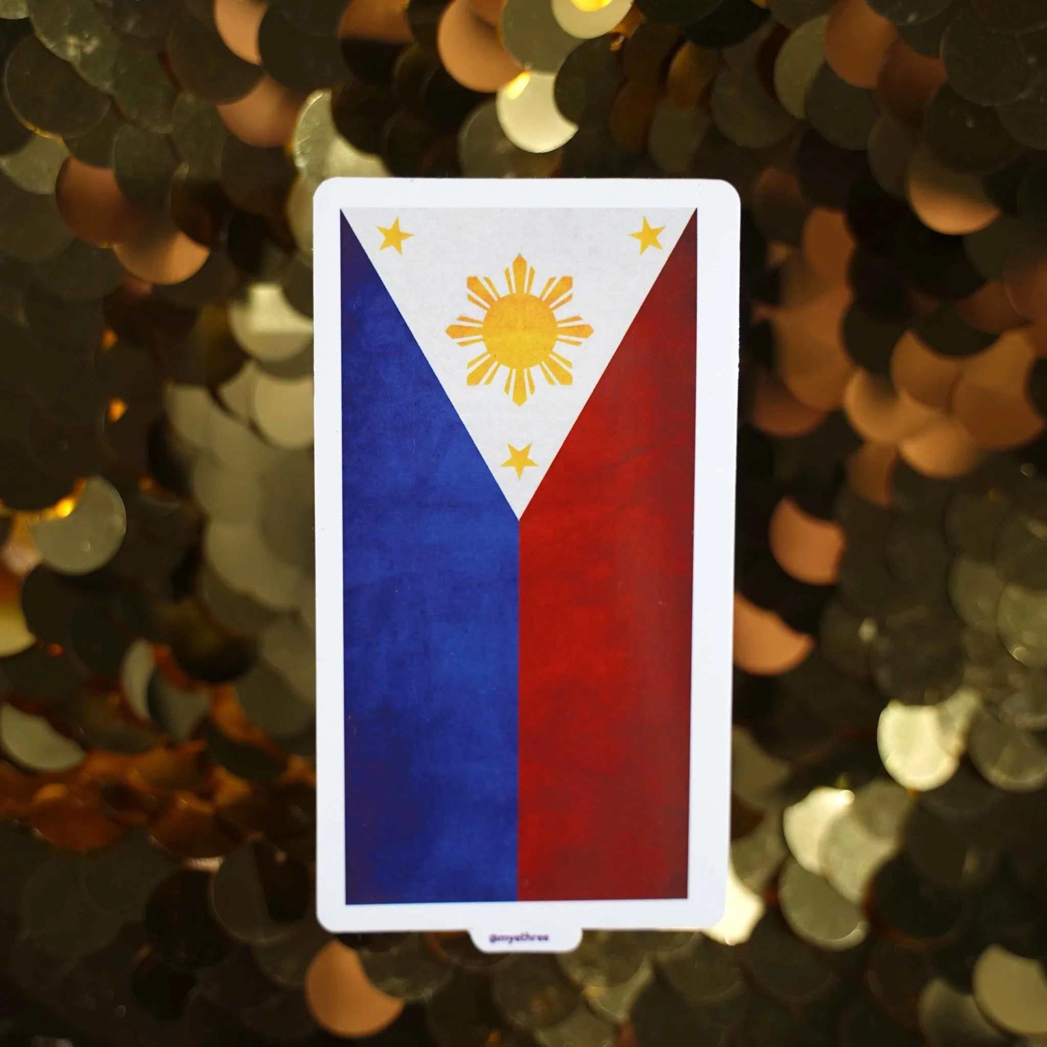Vintage Philippines Flag Sticker or Magnet