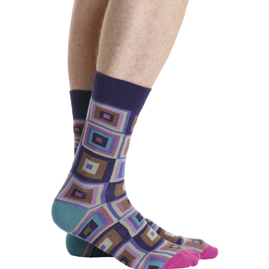 Violet Cube Socks for Him
