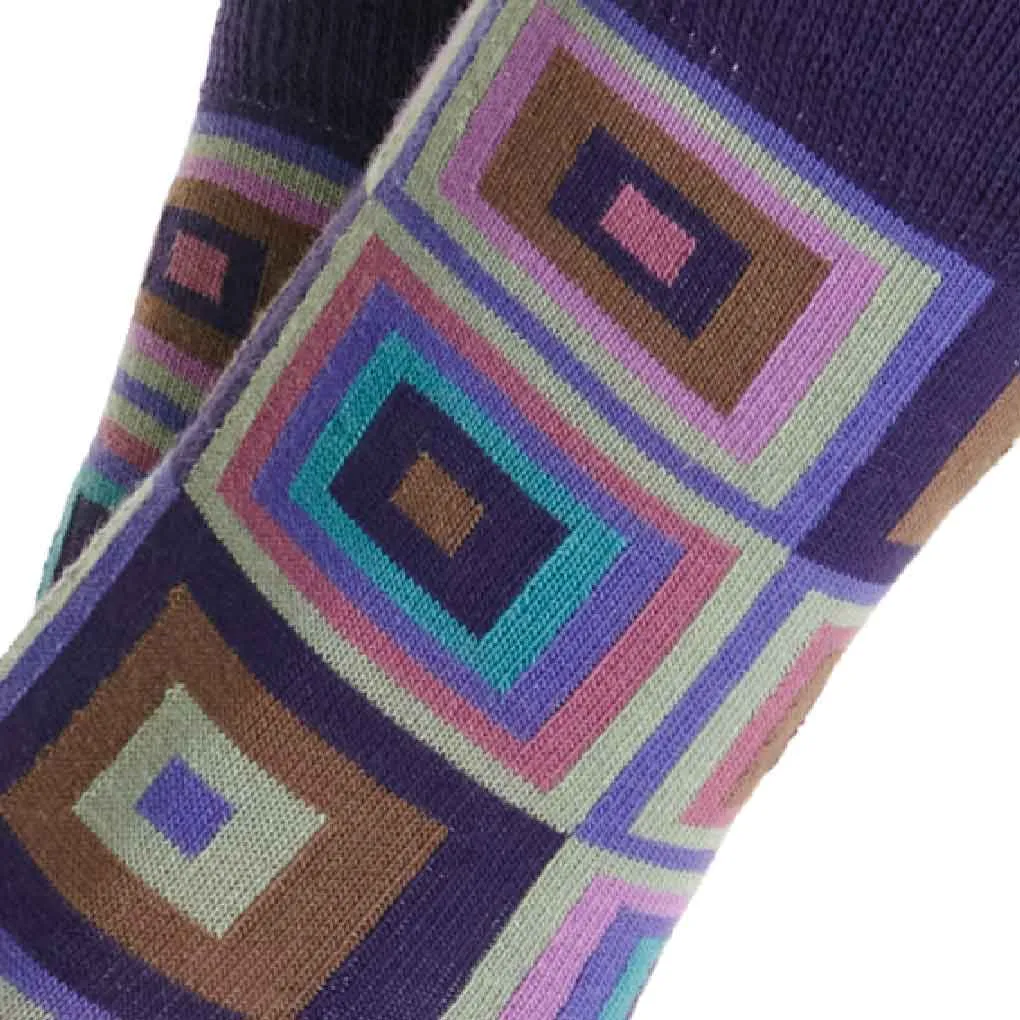 Violet Cube Socks for Him
