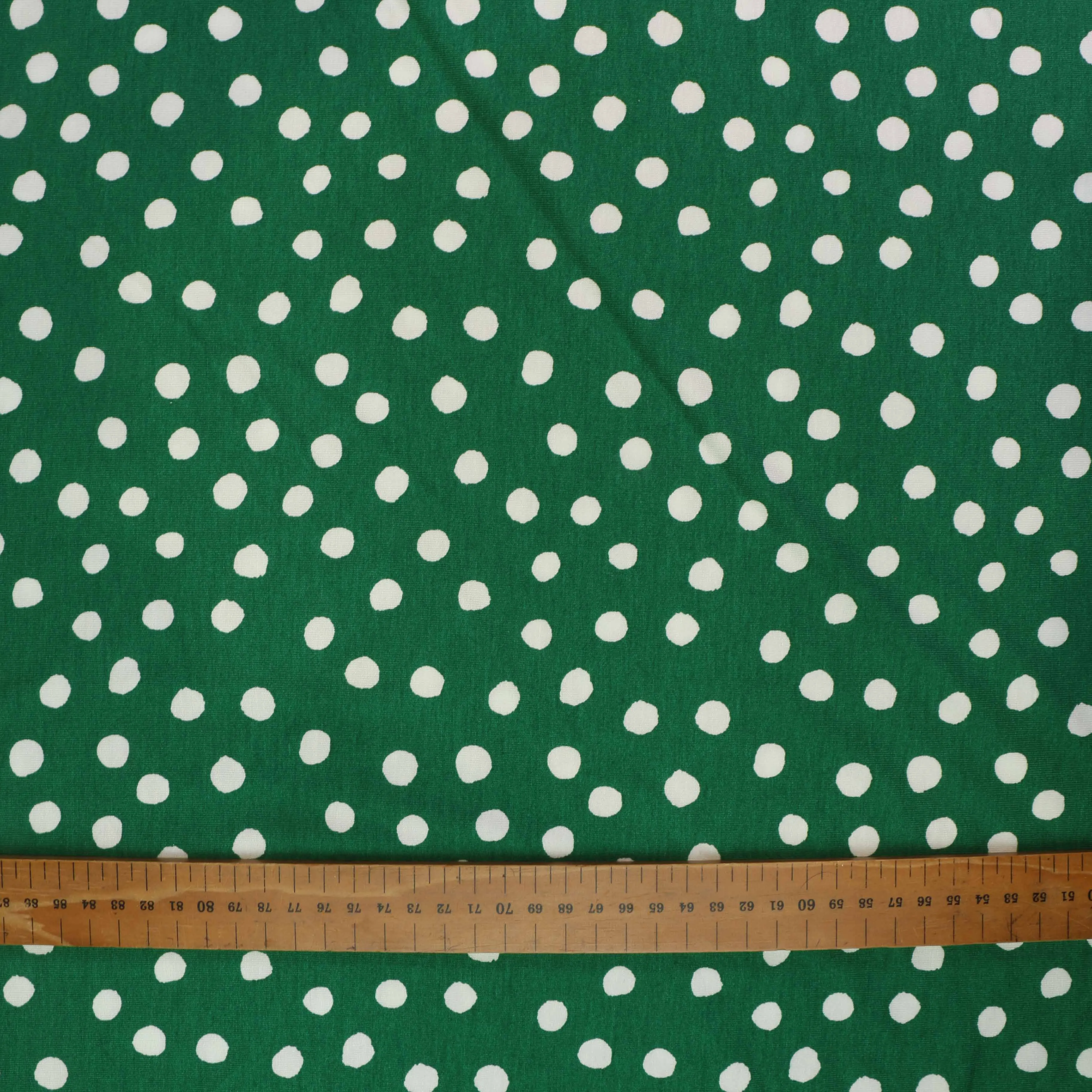 Viscose Jersey Fabric - Green, white