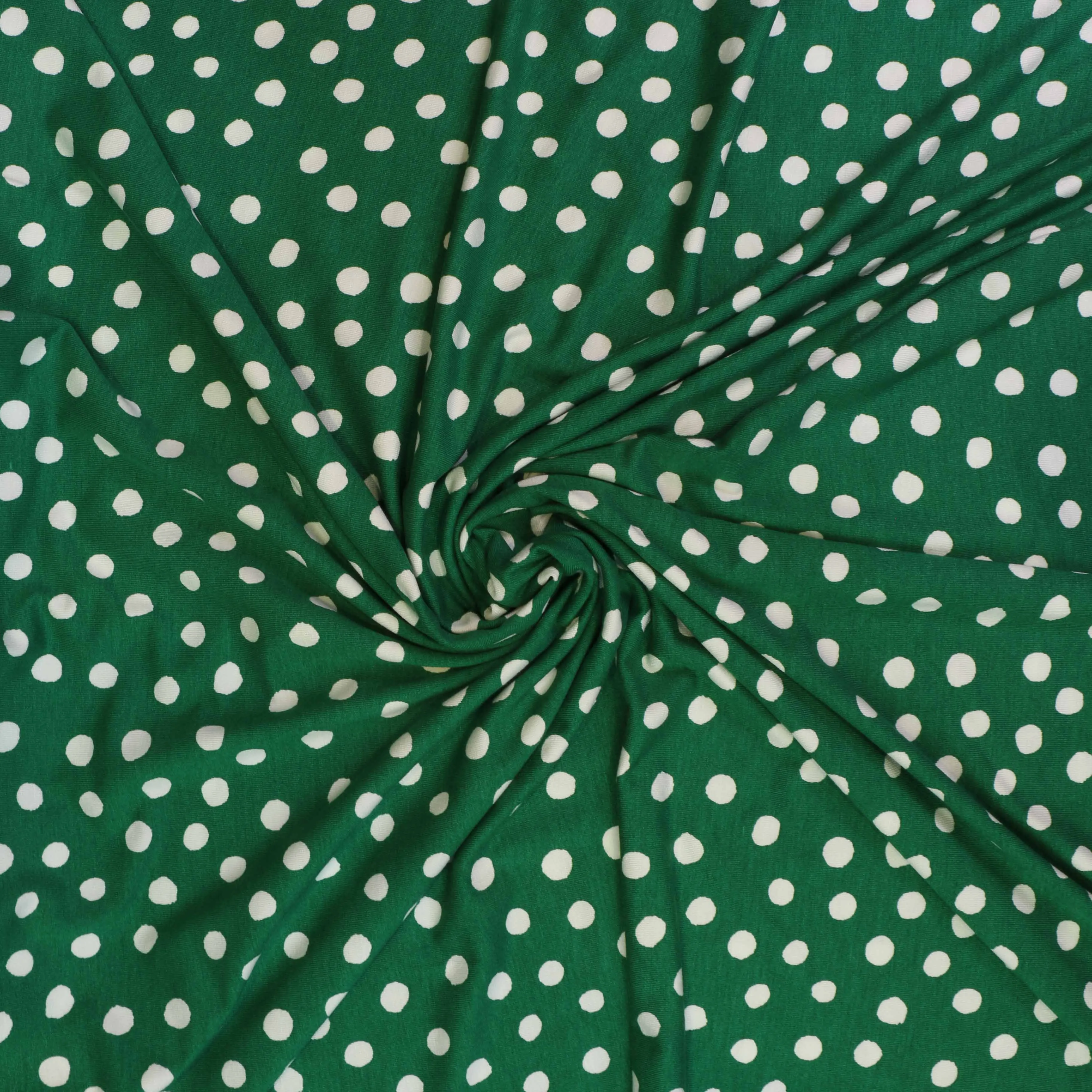 Viscose Jersey Fabric - Green, white