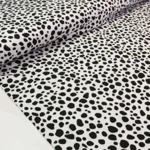 Viscose Jersey Fabric - White, black