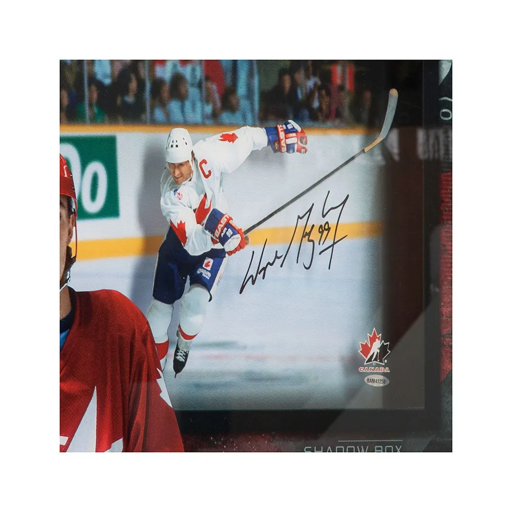 Wayne Gretzky Autographed Team Canada Center Ice 16 x 20 Shadow Box