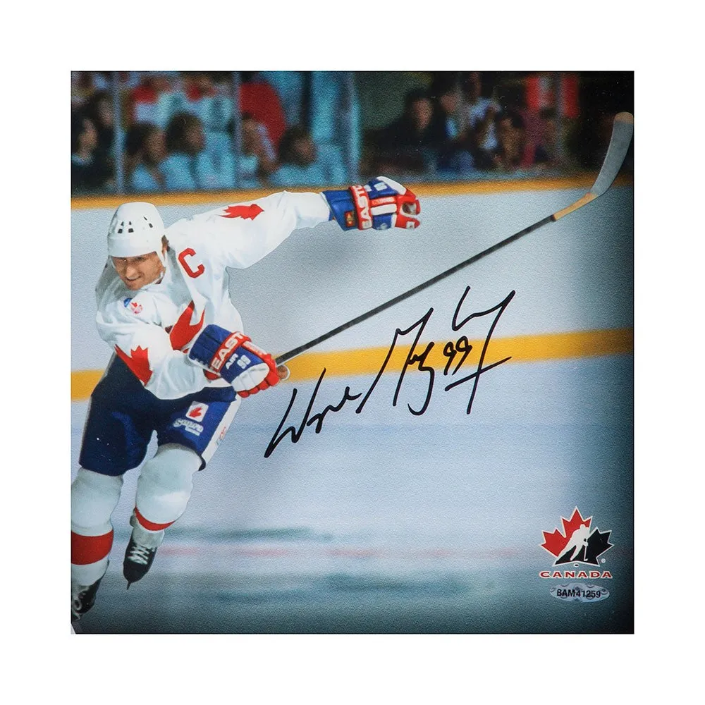 Wayne Gretzky Autographed Team Canada Center Ice 16 x 20 Shadow Box