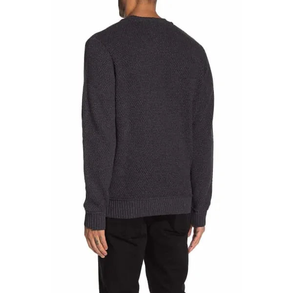 Weatherproof Men Knit Pullover Crew Neck Long Sleeve-Charcoal