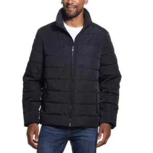 Weatherproof Men's Water Resistant Ultra Luxe Puffer Coat Jacket Black