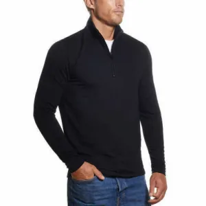 Weatherproof Vintage Men Sweatshirt Quarter Zip-Black