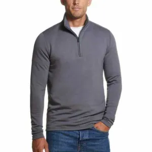 Weatherproof Vintage Men Sweatshirt Quarter Zip-Charcoal
