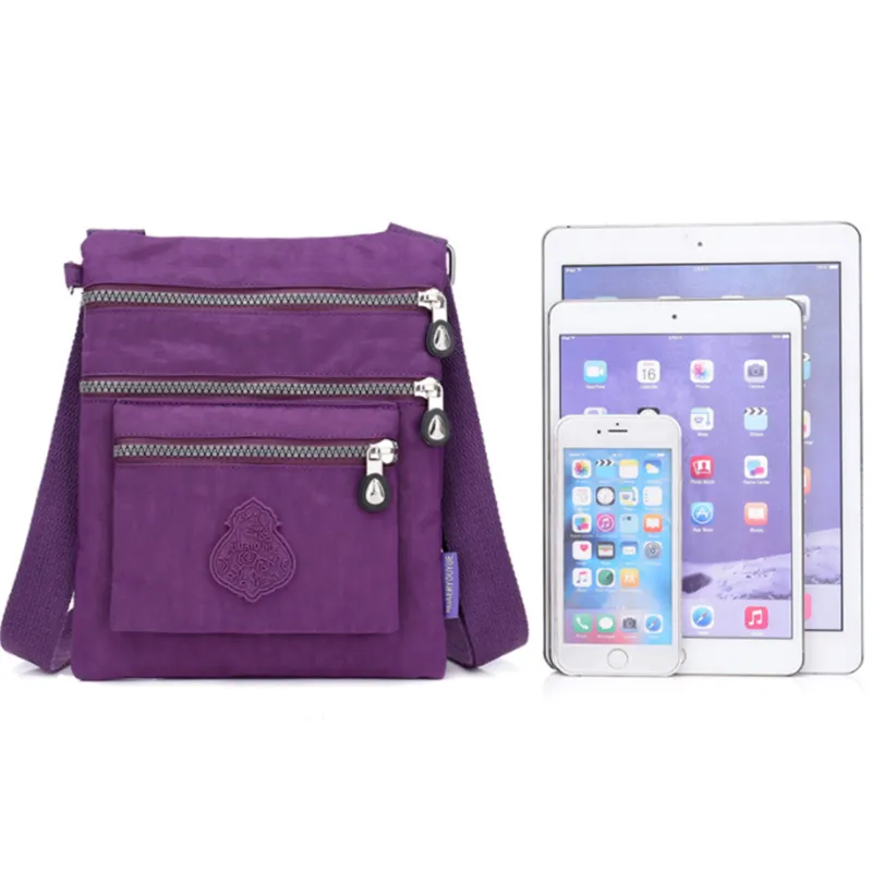 Women Shoulder Bag Nylon Ultra Light Multi-Layer Travel Bag