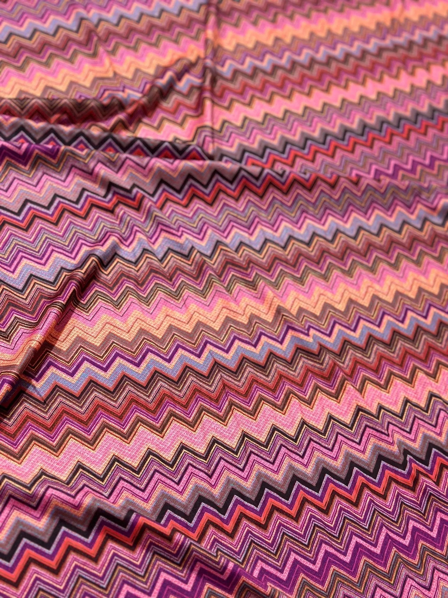 Zigzag Mesh Stretch Fabric - 4-Way Stretch Material for Versatile Use
